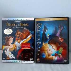Disney's DVD Beauty and the Beast Platinum Edition 2002 & Sleeping Beauty 2014